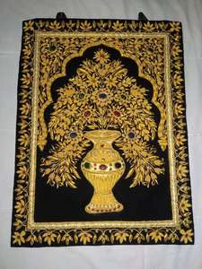 แผ่นผนังปักลายอาหรับซาริแบบค้อนแขวนผนังตกแต่งด้วยลวดลายอาหรับ zari ทำในอินเดีย - Product Image 2