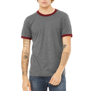 T-shirt en toile Bella à col rond pour homme-T-shirt classique haut de gamme pré-rétréci et ajusté - Product Image 4