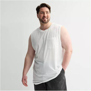 Camiseta antimanchas sin mangas de algodón puro de verano informal para hombre - Product Image 3