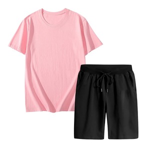 Hot Sale <b>Men's</b> Summer Sport Suit High Quality Knitted Breathable <b>T</b>-<b>Shirt</b> <b>and</b> Walking <b>Shorts</b> Casual Loose Tee <b>Shorts</b> <b>Set</b> - Product Image 3