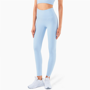 High Waist Yoga Pants 2 Pockets 9 Length Women's <b>Gym</b> <b>Leggings</b> <b>Tummy</b> <b>Control</b> Butt Mid Washed Athletic Running Solid <b>Legging</b> - Product Image 4
