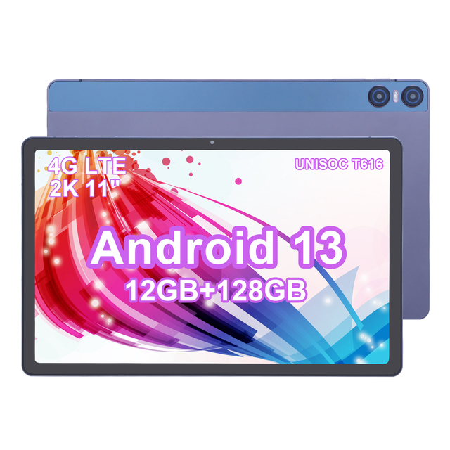 C Idea Manufacturer 11 Inches Tablet Octa Core 12GB+128GB WIFI 5+13MP Dual Cameras Android 13 Tablet for Adults with Sim(gray)
