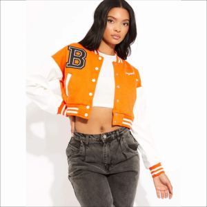 Vêtements de tous les jours femmes veste universitaire élégant Baseball Bomber Letterman vêtements d'extérieur mode décontracté vêtements confortables - Product Image 4