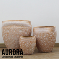 Vases en fibrociment écologiques et abordables pour la maison et le jardin - Fabrication artisanale durable et légère avec trous de drainage