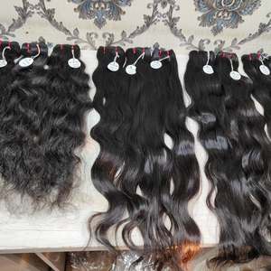 Fabricant et exportateur de cheveux indiens Remy bruts non traités 100%, ondulation profonde naturelle, 18 pouces, machine à double trame - Product Image 4