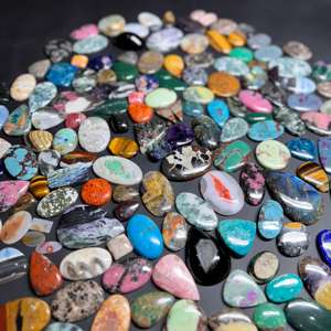 Lot de gros de pierres précieuses naturelles de qualité supérieure en forme de mélange de pierres précieuses Cabochon pour la fabrication de bijoux - Product Image 2