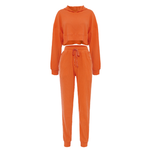 Ensemble 2 pièces de survêtement unisexe pour homme et femme automne-hiver oversize Fit Gym Jogging Heavyweight Solid Sweatpants Hoodie Patch Short pour homme et femme - Product Image 6