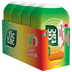Tic Tacc Fruit Adventure Fresh Breath Mints 4 Count 3.4 oz Bottles Fruity Flavor - Product Image 1