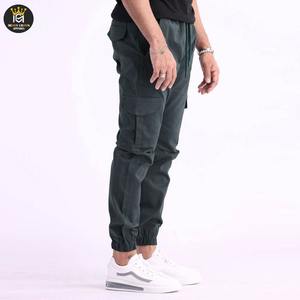 Pantalon cargo à taille boutonnée coupe-vent de haute qualité personnalisé avec logo personnalisé, confortable pour hommes, OEM - Product Image 6
