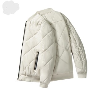 Blouson coupe-vent personnalisé de haute qualité pour hommes col montant décontracté avec bouton décoration hiver - Product Image 4