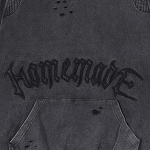 Sudadera con capucha con bordado desgastado de alta calidad, diseño personalizado, algodón hecho para hombres, Sudadera con capucha desgastada Vintage lavada con ácido - Product Image 5