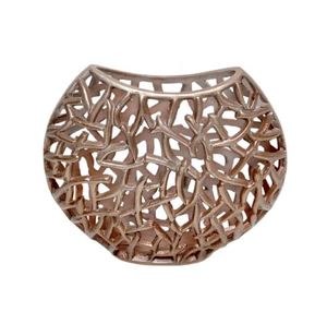 Juego de 2 floreros de aluminio decorativos para interiores modernos, soporte para plantas de hierro de la mejor calidad con acabado de níquel áspero para el jardín del hogar - Product Image 4