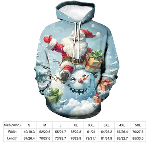 Sweat-shirt à capuche de Noël, polaire chaud et confortable, pull décontracté pour les fêtes, style tendance pour hommes et adolescents, cadeau de Noël, style amusant et agréable - Product Image 6