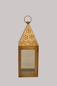 Linternas decorativas de hierro galvanizado para exteriores, linternas metálicas de vidrio para decoración de jardín, modelo de soporte para velas, adornos - Product Image 4