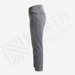 Jeans basiques pour femmes 2025, couleur personnalisée, haute qualité, respirant, durable, taille plus, pantalon en denim, prix de gros bas, hiver - Product Image 3