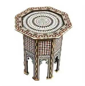 Customized Size Bone Inlay Mother of Pearl Accent Side <b>Table</b> Customizations Bone Inlay Console <b>Stools</b> for Living Room - Product Image 3