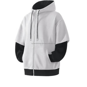 Sweat à capuche pour homme, hiver, color block, décontracté, léger, coupe ample, avec poches, 100% coton, vente en gros - Product Image 5