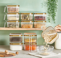Ensemble de 8 bacs de rangement pour réfrigérateur et garde-manger, rectangulaires, écologiques, moulés par injection, empilables, multifonctionnels, en plastique