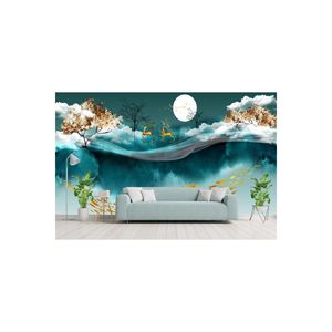 Carta da parati fantasia luna piena un pezzo