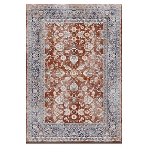 พรมเชนิลล์ลายเมดัลเลียนสีทองแดงแบบดั้งเดิม รุ่น LXDP-0085 จาก RUGS DEPOT สำหรับขายส่ง พิมพ์ลายดิจิทัล ซักเครื่องได้ ไม่ลื่น - Product Image 1
