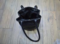 Tas Tote Vintage Wanita Kulit Asli Penutup Magnetik Pola Solid Semua Musim Model Moroccansoul 768