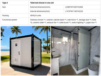 Baño Móvil, Ducha Portátil, Inodoro Móvil para Transporte, Baño Público Portátil con Ducha en Venta