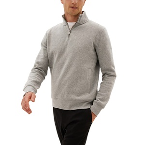 Sweat-shirt personnalisé à col ras du cou en polyester à manches longues en coton unisexe pour hommes Golf 14 Zip - Product Image 1