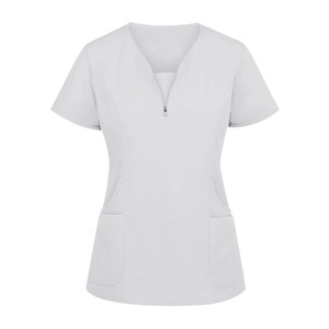 Uniformes médicos de diferentes colores con estilo para mujer, conjuntos de uniformes hospitalarios de poliéster para enfermería, camisa y pantalón - Product Image 5