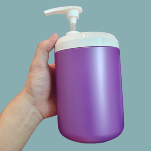 ขวดครีมบำรุงผิวทรงกระบอกพลาสติก PET ขนาด1000มล. พร้อมฝาปั๊มขัดผิวบรรจุภัณฑ์เครื่องสำอางครีมทาหน้าจากโรงงานเวียดนาม - Product Image 2