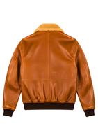 Veste aviateur en cuir véritable pour homme avec col en fausse fourrure, style pilote classique, veste en cuir