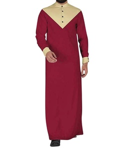 Custom Printed Design <b>Men</b> <b>Thobe</b> Muslim Fashion Islamic Clothing Dubai Style Long Sleeve <b>Men</b> Thobes Wholesale - Product Image 3