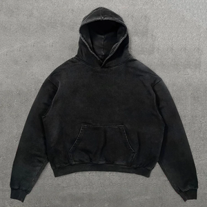 Sudadera con Capucha Extra Grande para Mujer, de Alta Calidad, Ligera, con Forro Polar, Lavado Ácido, Personalizable, de Algodón Grueso, Corte Regular, para Invierno - Product Image 6