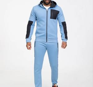 2025 personnalisé hommes sweats à capuche ensembles plaine fermeture éclair complète à capuche blanc polaire survêtement Tech polaire survêtement hommes survêtements pour hommes - Product Image 5