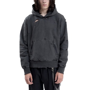 Meilleure vente fabricant de sweats à capuche personnalisés pour hommes, sweat-shirts à capuche unisexe avec patch vieilli lourd et lavé à l'acide - Product Image 1