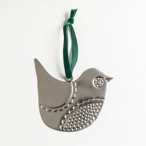 Bird Shape Handmade Wrought Iron Christmas Hanging <b>Ornament</b> 100pcs <b>Silver</b> Finished Tree Holiday Decoration - Product Image 1