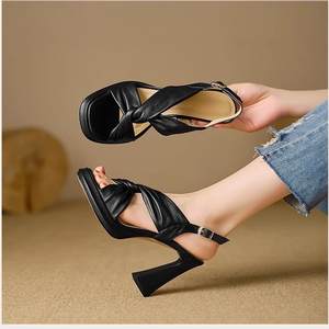 Zapatos Mary Jane de Estilo Francés para Primavera y Verano, Zapatos Planos de Cuero con Suela Gruesa de Estilo Británico Retro, Zapatos de Tacón Alto Dulces y Elegantes - Product Image 2