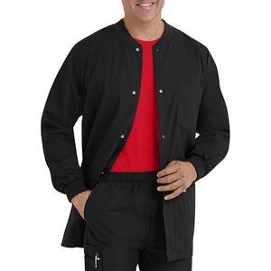 Venta al por mayor de poliéster rayón Spandex 99% antibacteriano Hospital uniformes de enfermería traje de enfermera uniforme médico chaquetas para hombres - Product Image 2