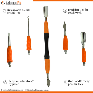 Pousse-cuticules 2026, outil de manucure en acier inoxydable, durable, double extrémité, réutilisable, nouveau design 2026, stahlmann pro - Product Image 1