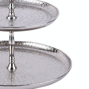 Wholesale Best Quality Dual Layer <b>Cake</b> Stand Metal Table Decorative <b>Cake</b> Holder India's Best Price Bulk Supplies Food Steel - Product Image 5