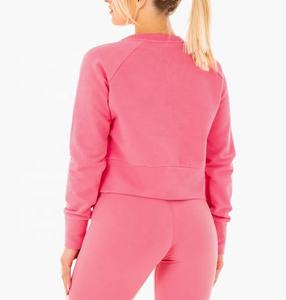 Sudadera Deportiva con Capucha de Color Sólido y Logotipo Personalizado para Mujer, Tops Cortos de Moda Urbana, Sudadera Corta Personalizada para Chicas, Informal 2026 - Product Image 2