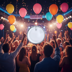 Spilla LED Personalizzata Xandar, Gadget Promozionale per Feste - Product Image 3