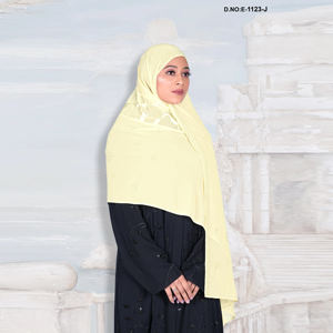 Hiyab de Diseño para Mujer en Georgette con Paneles Decorativos de Terciopelo Suave para un Estilo Elegante en Eventos Festivos y Nocturnos - Product Image 2