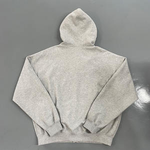 Sudaderas con Capucha Lisas de Alta Calidad Personalizadas al por Mayor, Sudaderas con Capucha Informales para Hombre, Lisas, con Cierre, 450 Gsm, Corte Cuadrado, Talla Grande, Color Gris - Product Image 2