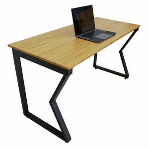 MBamboo 140x60cm <b>Desk</b> Simple Design <b>Standing</b> <b>Computer</b> <b>Desk</b> with Assembled Iron Legs for Bedroom for Home Office Use - Product Image 1