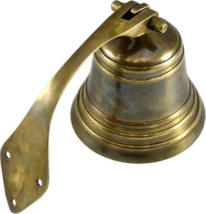 Campana Náutica de Latón de 5 Pulgadas - Campanas Náuticas para Decoración de Cuarto de Bebé (7 Pulgadas Roja) Decoración Marítima para el Hogar - Product Image 3