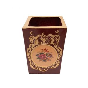 Maceta Decorativa de Porcelana, Macetero Cuadrado Rojo de Lujo - Product Image 1