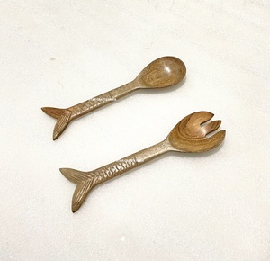 Serveur de salade en bois de mangue 100% Accessoires de cuisine Produits écologiques 2023 Gadgets de cuisine - Product Image 4