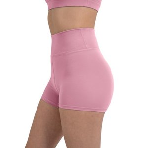 Pantalones cortos de Yoga Cruz cintura alta Levantamiento de cadera Nylon gimnasio corto Yoga Fitness mujeres ciclismo apretado elástico transpirable deportes pantalones cortos - Product Image 4