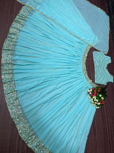 ชุดงานเย็บปักถักร้อยสำหรับเจ้าสาวออกแบบใหม่ lehengas choli กับ dupatta - Product Image 5
