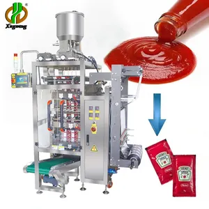 Automatic Multi Lane Packing Machine Ketchup Tomato Sauce Curry Paste Honey Sachet Liquid Packaging Machine